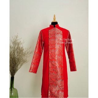 Áo dài cách tân nam gấm