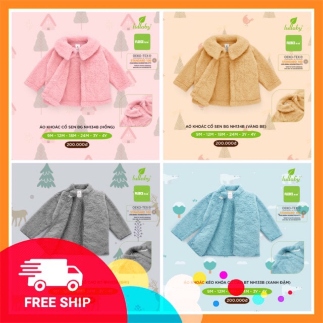 Áo khoác lông LULLABY [FREE SHIP] siêu ấm siêu mềm 2020