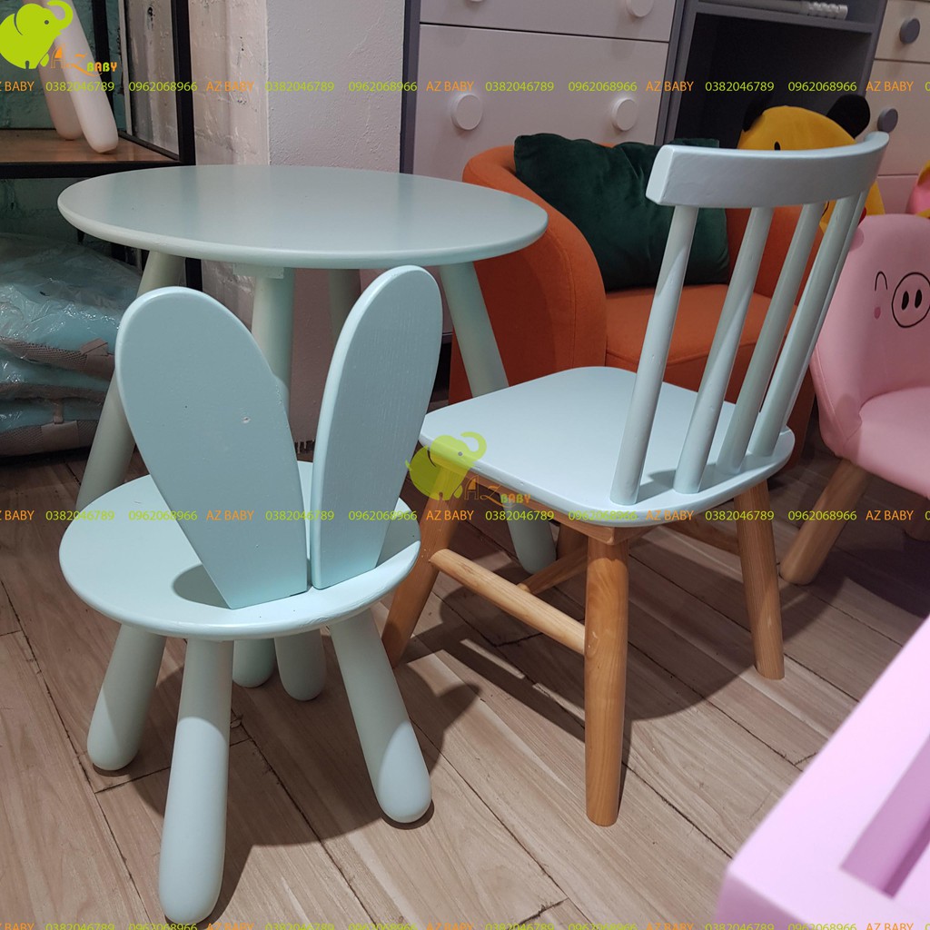 Bàn ghế gỗ sồi cho trẻ mầm non học bài - Ghế gỗ ngồi học cho bé - AZbaby | BigBuy360 - bigbuy360.vn