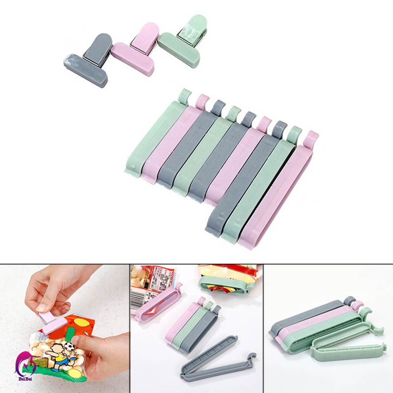 ♦♦ 12Pcs/Set Portable Sealing Bag Clips Food Snack Storage Clamp Plastic Bag Sealer Tool