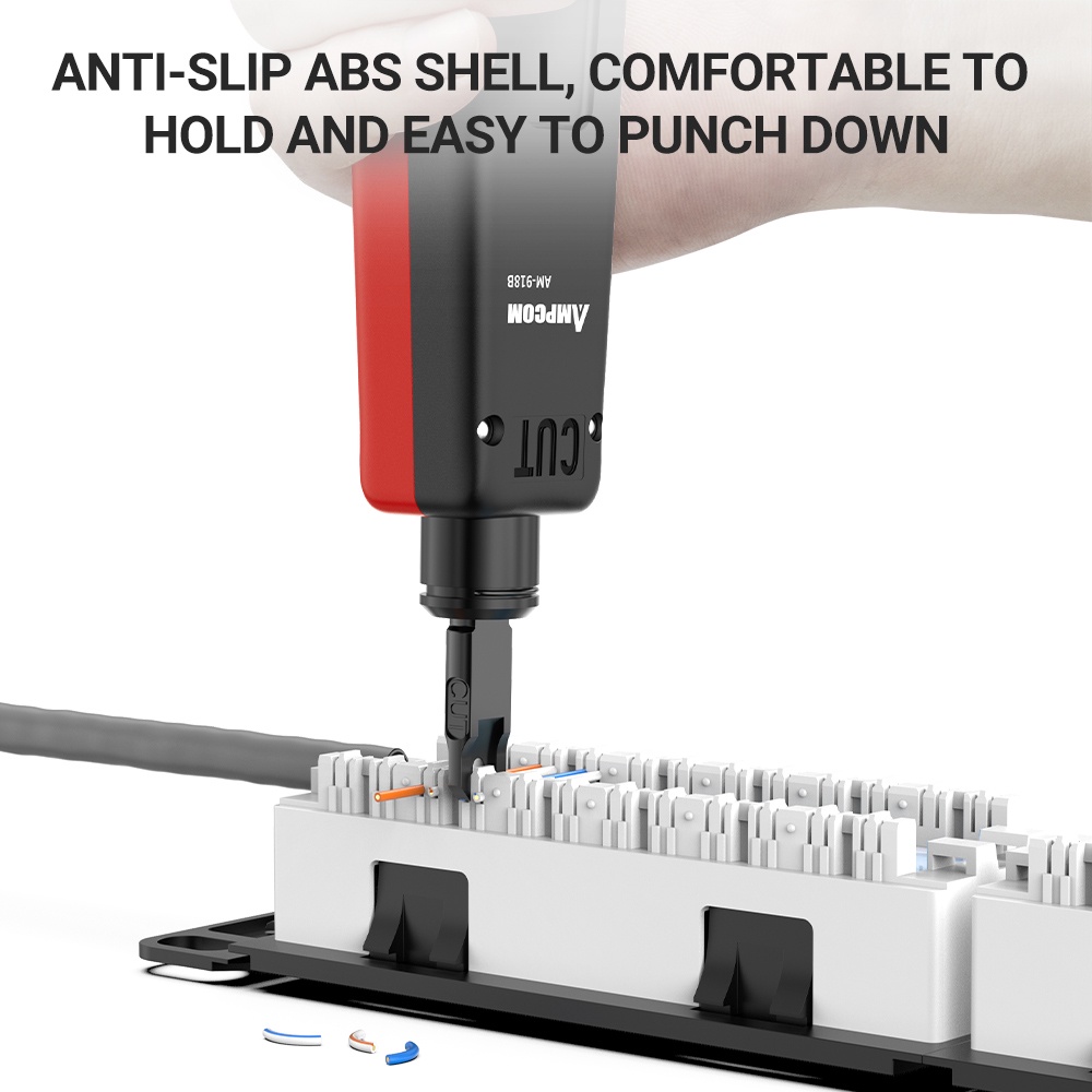 AMPCOM Dụng cụ Punch Down, Loại 110 Đa chức năng Công cụ cáp mạng Điện thoại Impact Terminal Đầu vào cho bảng mạch nối