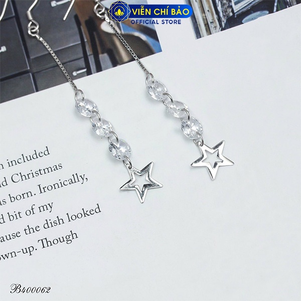 Bông tai bạc nữ ngôi sao chất liệu bạc 925 thời trang phụ kiện trang sức nữ thương hiệu Viễn Chí Bảo B400062