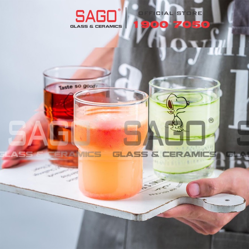 Ly Thủy tinh Chịu Nhiệt Deli Eco Borosilicate Hight Ball Glass Cup 400ml