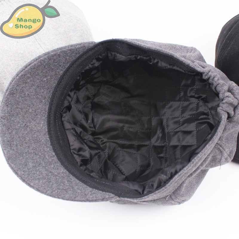 Mũ dạ Newboy vành style Hàn Quốc ( Mũ nồi dạ Beret có vành )