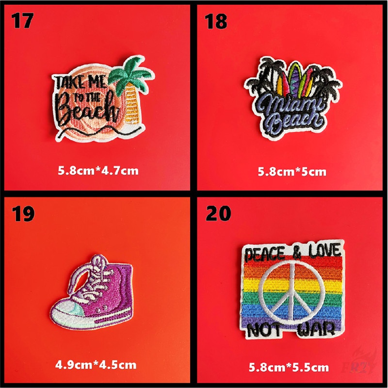 ☸ Miếng Vá Ủi Quần Áo Phong Cách Hawaii ☸ 1 Miếng Dán Ủi Thêu Chữ Just Have Fun DIY