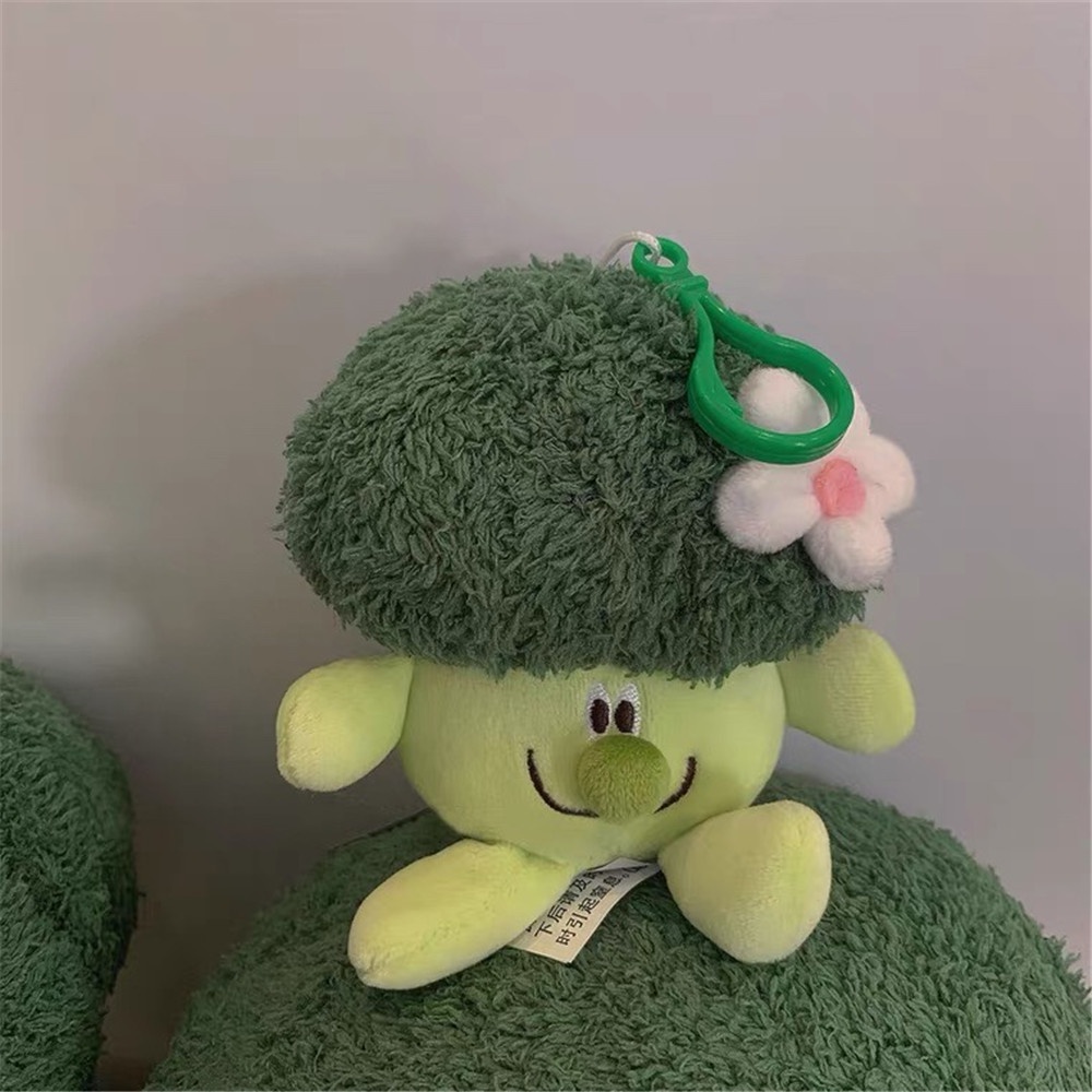 Móc Khóa Hình Rau Củ Quả Broccoli Nhồi Bông Dễ Thương Sáng Tạo