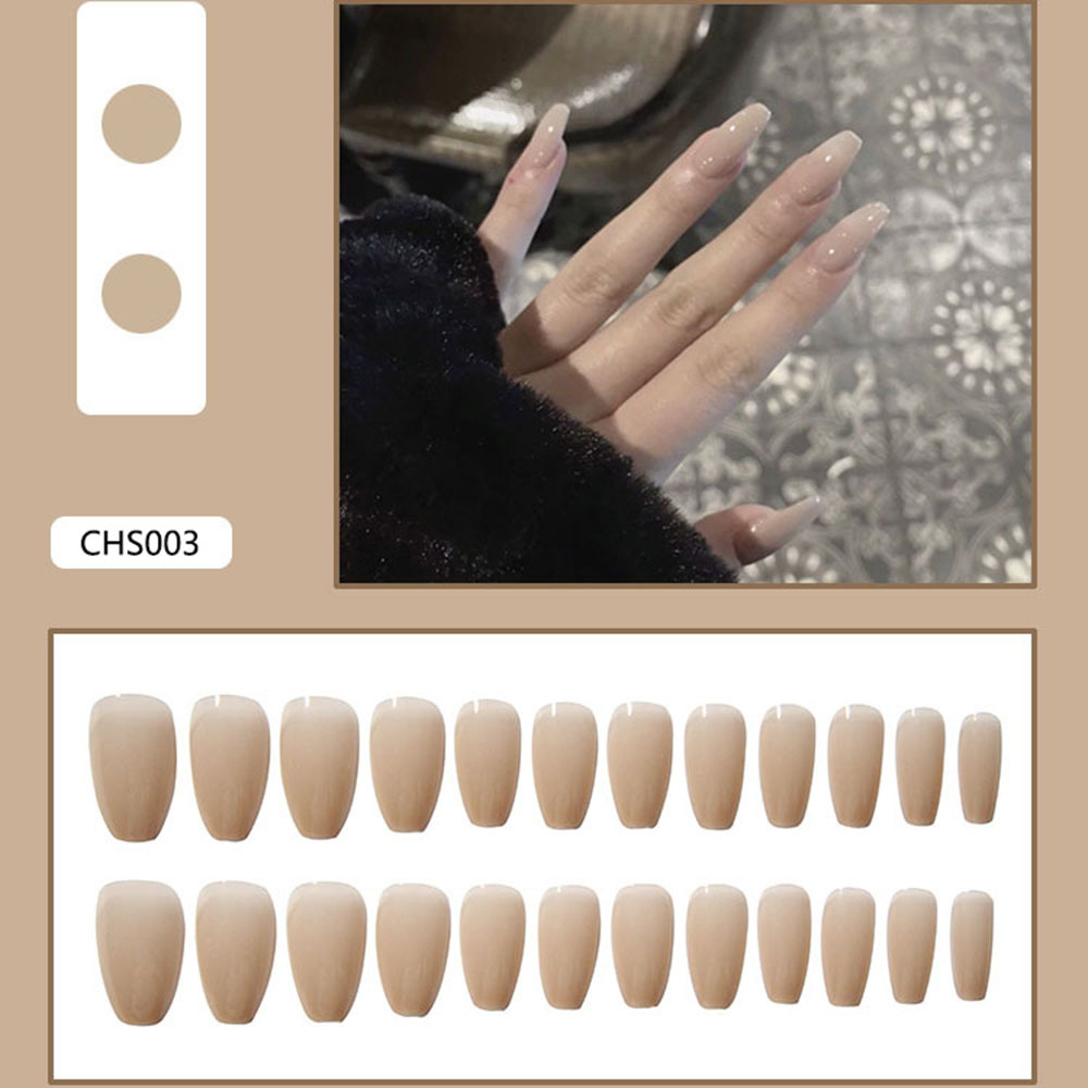 Set 24 móng tay giả in họa tiết 3D trang trí móng