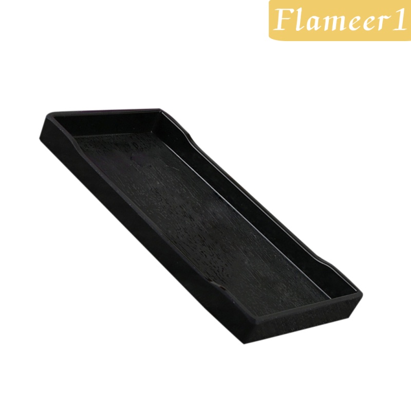 [Flameameer1] Set Cốc Đĩa Thủy Tinh Màu Đen 21x10.8cm Dùng Trong Khách Sạn