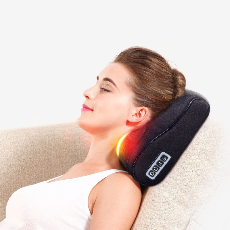 Gối ngủ Jinkairui massage vai và cổ chườm nóng chạy điện phong cách cổ điển
