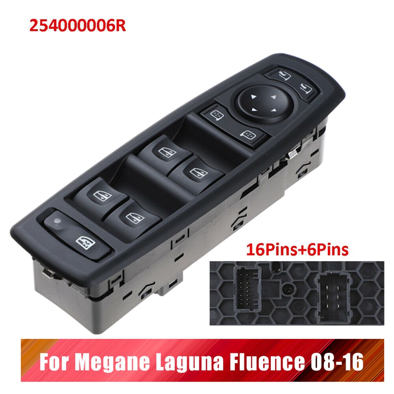 Công Tắc Điều Khiển Cửa Sổ Cho Renault Megane Laguna Fluence 08-16 254000006R R R R R 7700817337