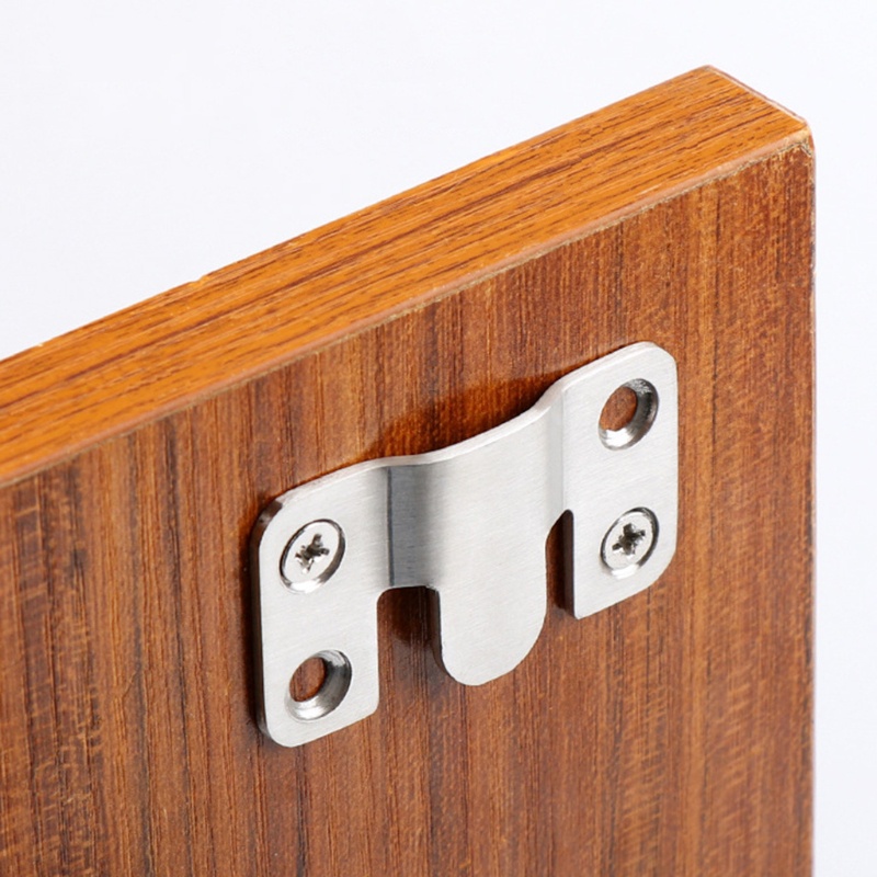 Set 2 Móc Treo Tranh Gắn Tường Màu Đen / Bạc Tiện Dụng