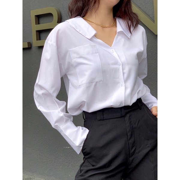 Áo sơ mi nữ dài tay Liv freesize chất liệu Lụa 100D siêu mềm mát không nhăn