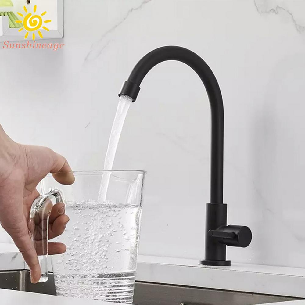 Faucet 304 Stainless Steel Black Kitchen Faucet Single Hole High Quality