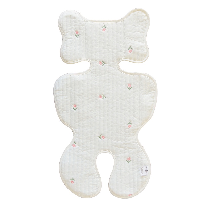 Thảm lót xe Cotton thoáng khí 3D phong cách Hàn Quốc họa tiết hình gấu đang yêu cho bé-BaByC