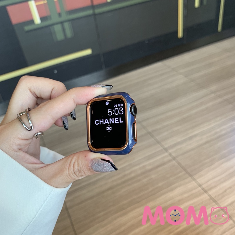 Ốp Nhựa Mạ Điện Bảo Vệ Mặt Đồng Hồ Apple iWatch Series 7 6 SE 5 4 45mm 41mm 40mm 44mm