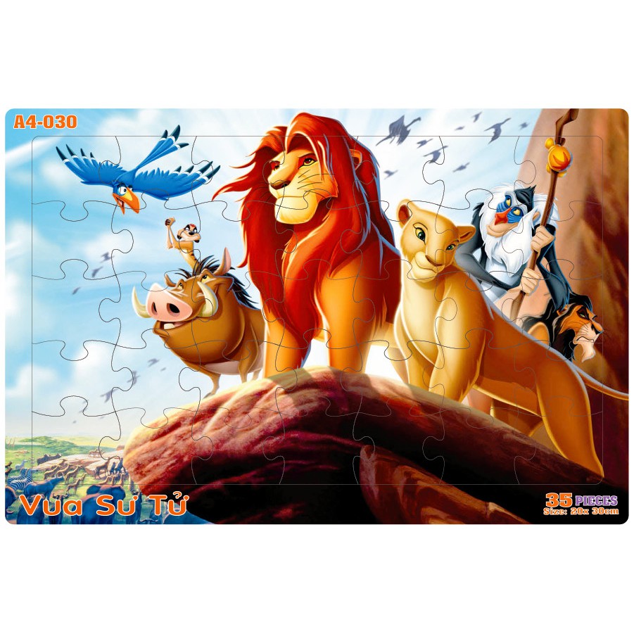 Tranh Xếp Hình 35 Mảnh Khổ A4 KT 30x20cm/ Đồ chơi xếp hình cho bé/ Tranh ghép cho bé/ Jigsaw Puzzle