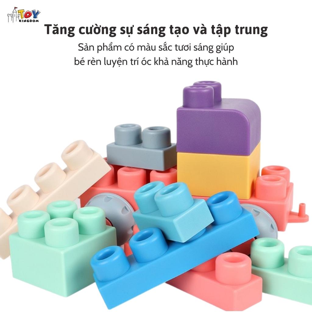 Đồ Chơi Xếp Hình Thông Minh Ahihi - Chất Liệu Nhựa Dẻo An Toàn - Miếng Ghép To - Có Hộp Đựng