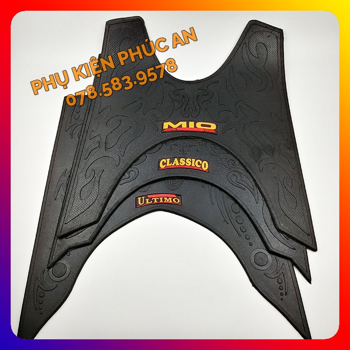 Thảm lót CAO SU trải sàn xe Yamaha MIO gác để chân trước Mio đời đầu, Mio Classico, Mio Ultimo