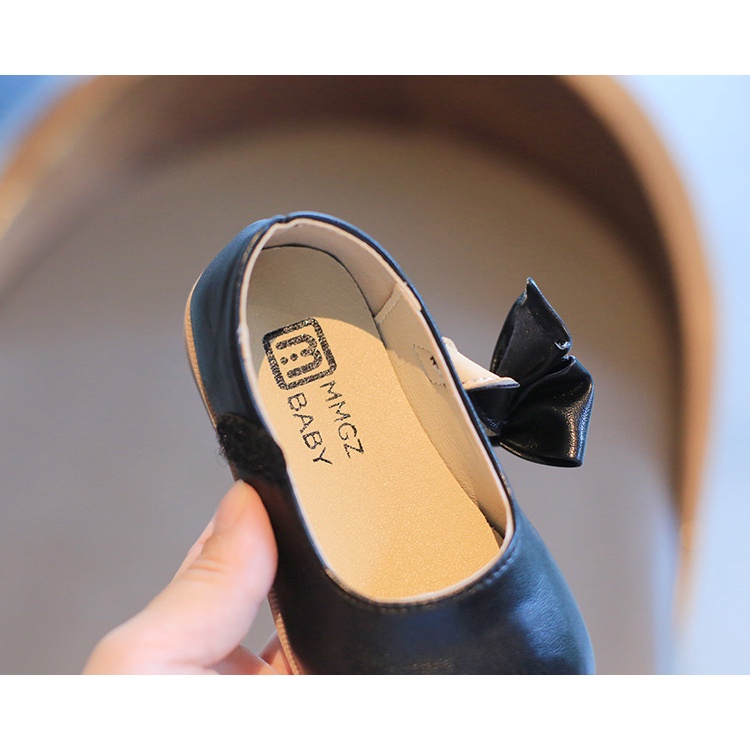 Giày sandal NNJXD đế mềm bằng da màu trơn thời trang xinh xắn cho bé gái