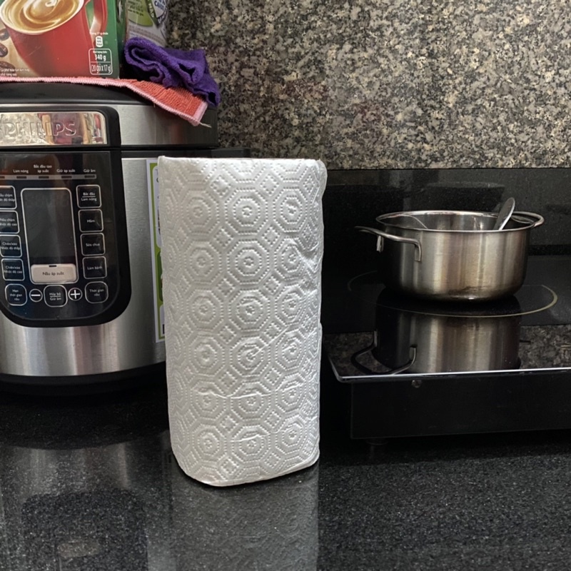Khăn Giấy Đa Năng Pulppy 2 Lớp 205 Tờ  Kitchen Towel Lau Bếp Thấm Dầu Hiệu Quả