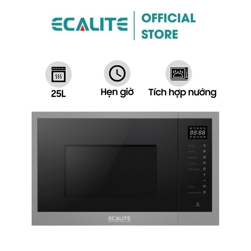 Lò Vi Sóng Kết Hợp Nướng Âm Tủ Ecalite EMW-2560JB - Dung Tích 25L - Màu Đen