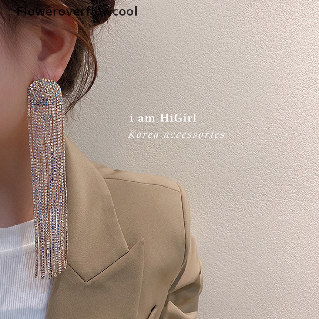 Khuyên Tai Tua Rua Dài Đính Đá Pha Lê Toàn Diện