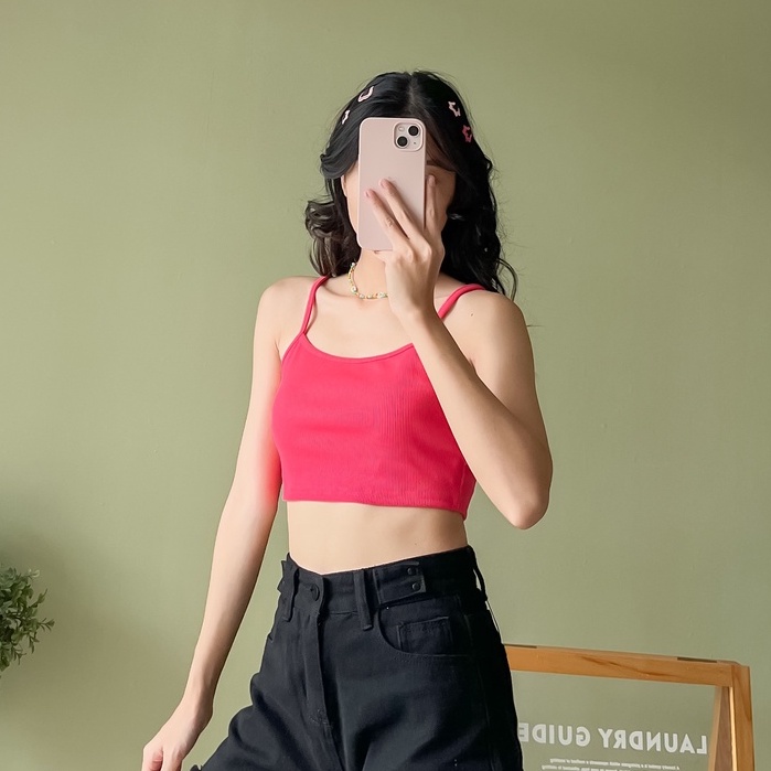 Áo croptop mùa hè aya hai dây trẻ trung năng động Miều Est.2013