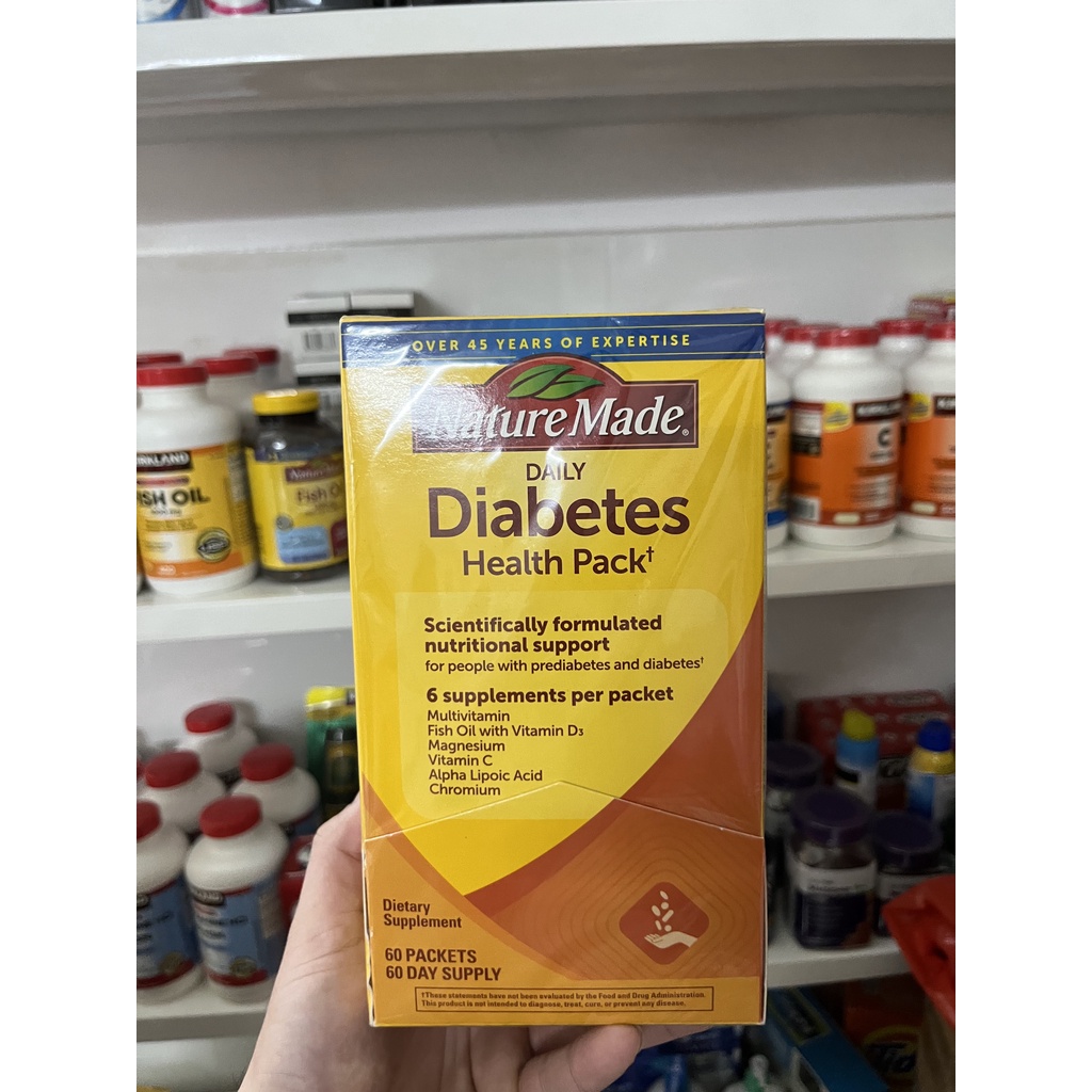 Viên uống hỗ trợ điều hòa đường huyết Nature Made Diabetes 60 gói