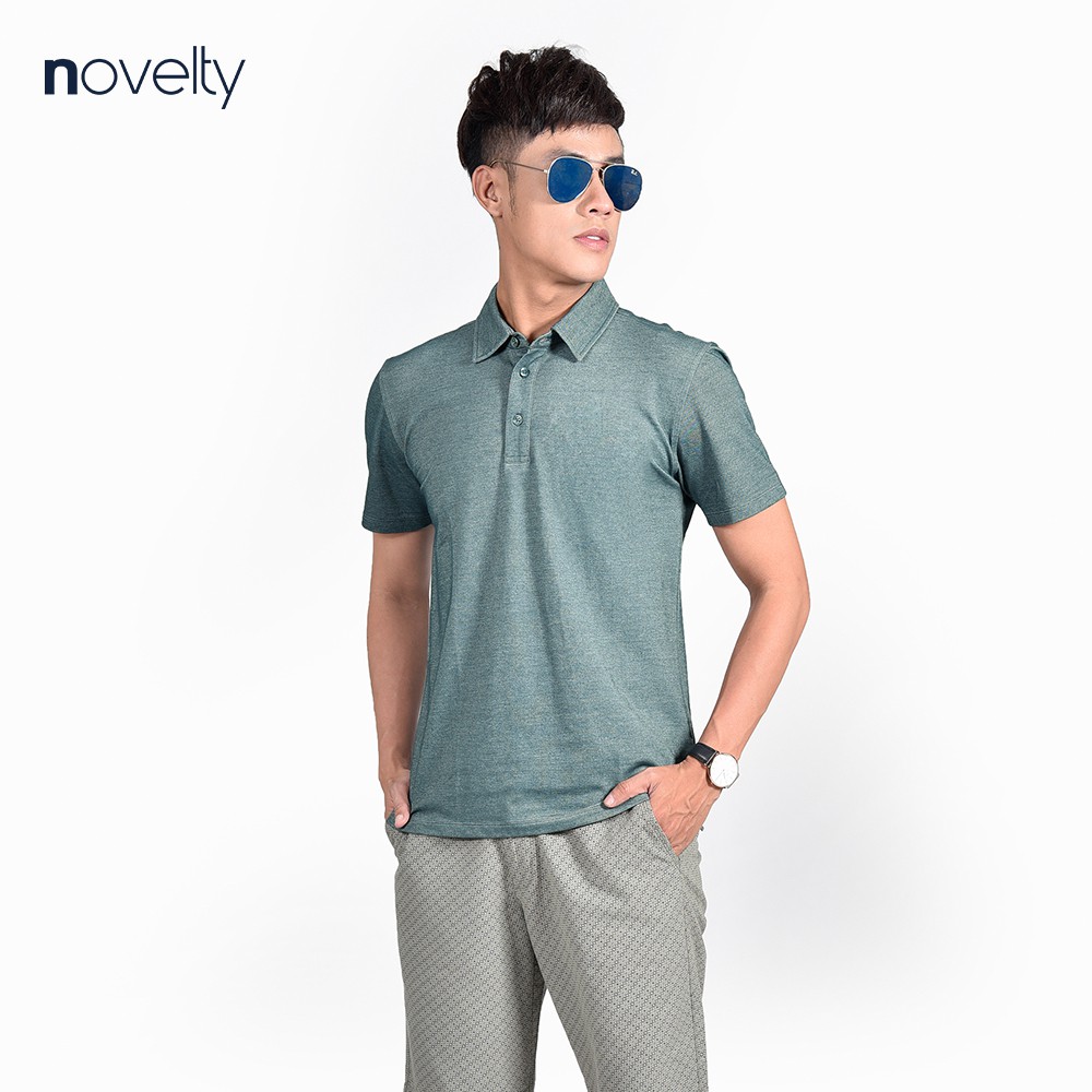 Áo thun nam Polo Regular fit không túi kiểu dáng Melange NOVELTY 210104N