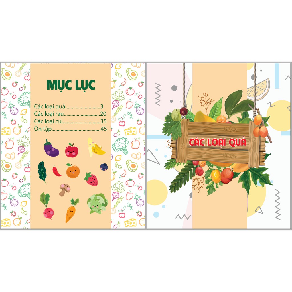 Sách - My First Book Of Fruits And Vegetables - Bé Nhận Biết Đề Rau, Củ, Quả - Song Ngữ Anh - Việt