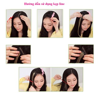Tóc giả kẹp line đẹp, móc line