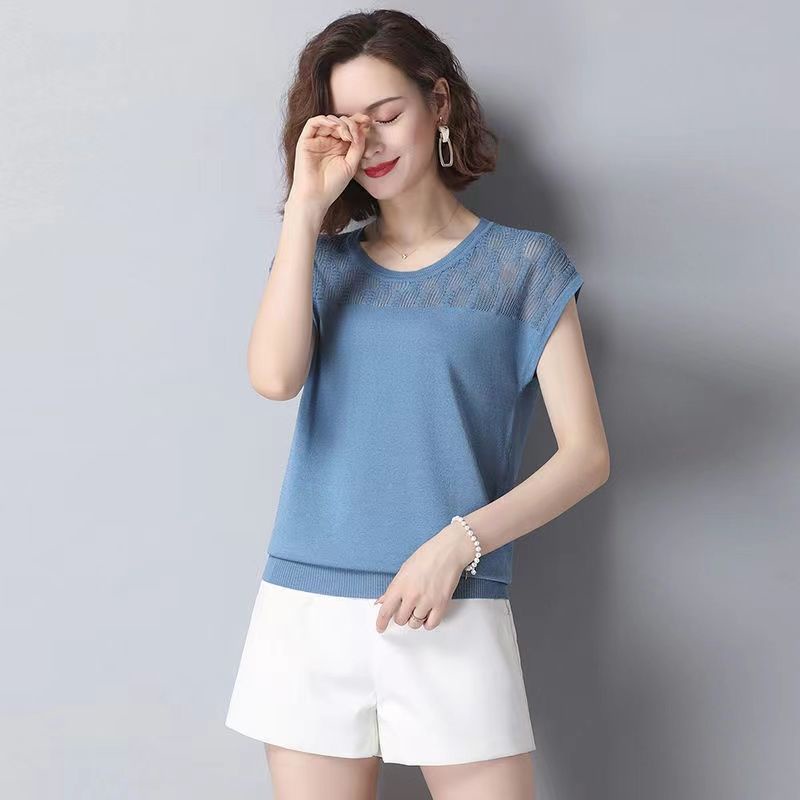 Áo sweater Dệt Kim Mỏng Dáng Rộng Thời Trang Mùa Hè Mới Cho Phụ Nữ Trung Niên