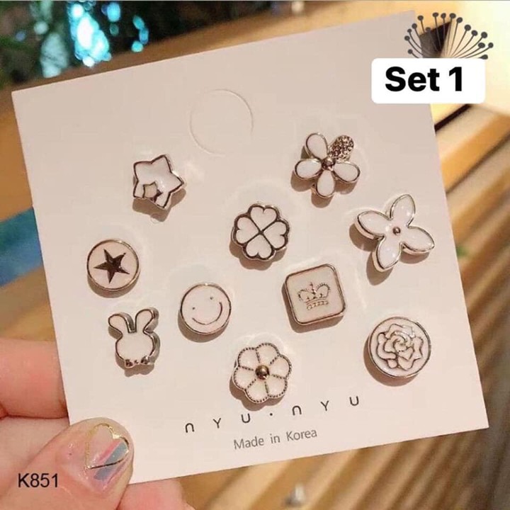 Set 10 cài áo mini siêu tiện dụng