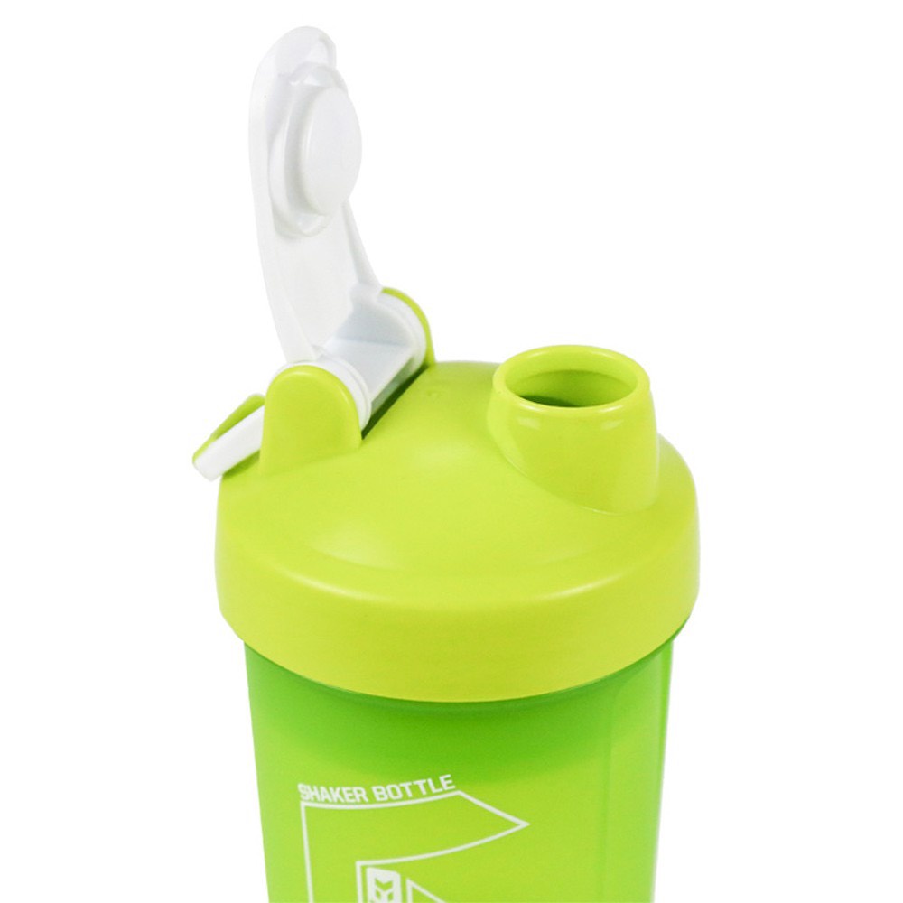 Bình lắc whey, bình nước tập gym, Shaker Bottle 3 ngăn Mdbuddy dung tích 750ml bằng nhựa cao cấp, có lò xo thép không gỉ