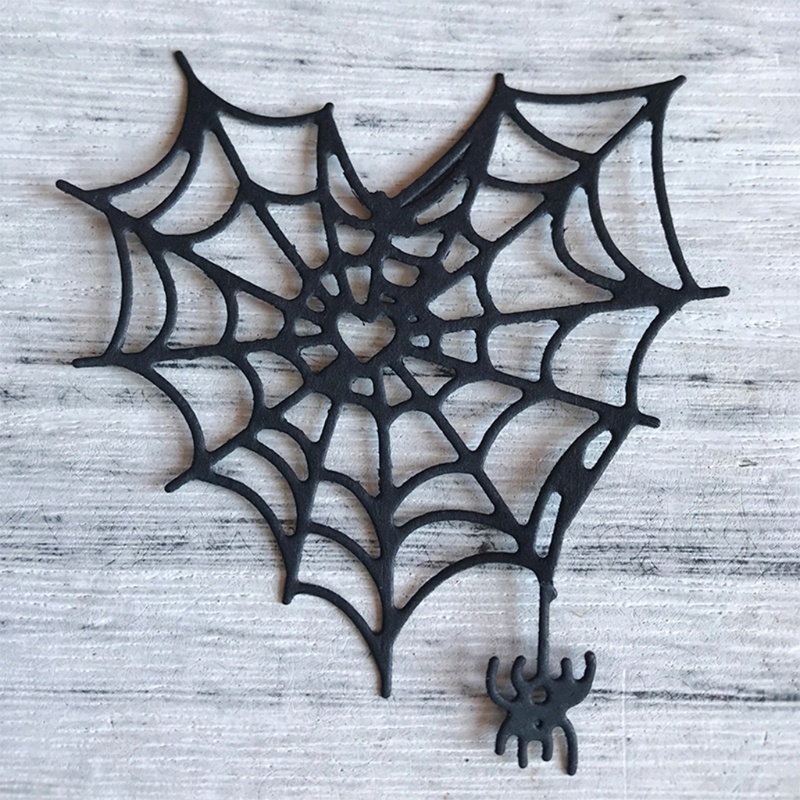 Khuôn Cắt Giấy Kim Loại Hình Nhện / Trái Tim Halloween