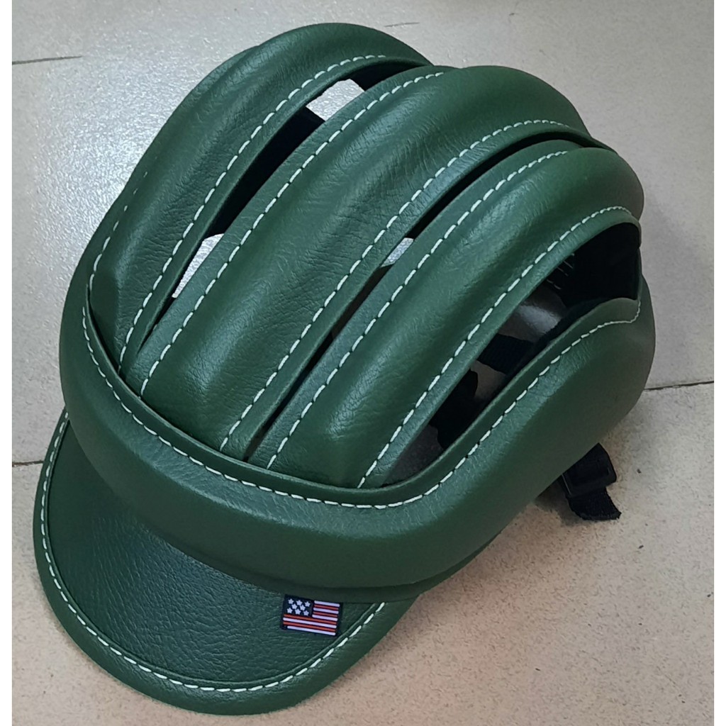 Nón bảo hiểm 3 sọc da thời trang thể thao cao cấp