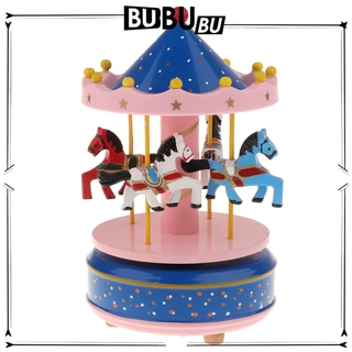 [Roobon] Hộp nhạc Carousel bằng gỗ