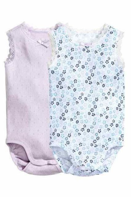 [0-36m] Bodysuit sát nách HM dư xịn cotton thoáng khí 100%