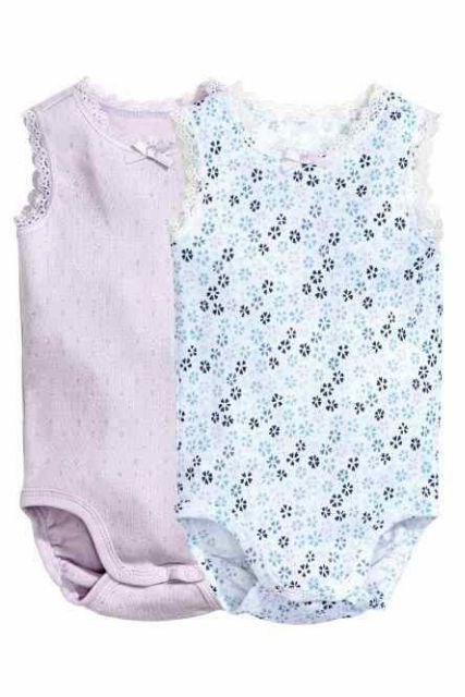 [0-36m] Bodysuit sát nách HM dư xịn cotton thoáng khí 100%