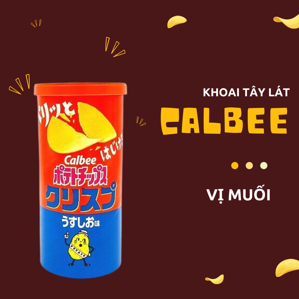 Khoai Tây Lát CALBEE Vị Muỗi Hũ 50 Gram Nhập Khẩu Nhật Bản Thơm Ngon Cho Bé Ăn Dặm