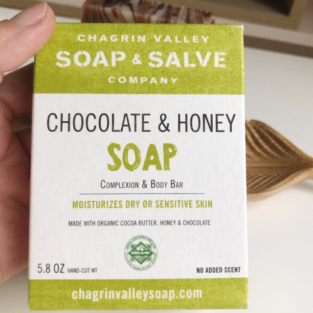 [Organic] Xà phòng tắm hữu cơ Chagrin Valley Chocolate &amp; Honey Soap