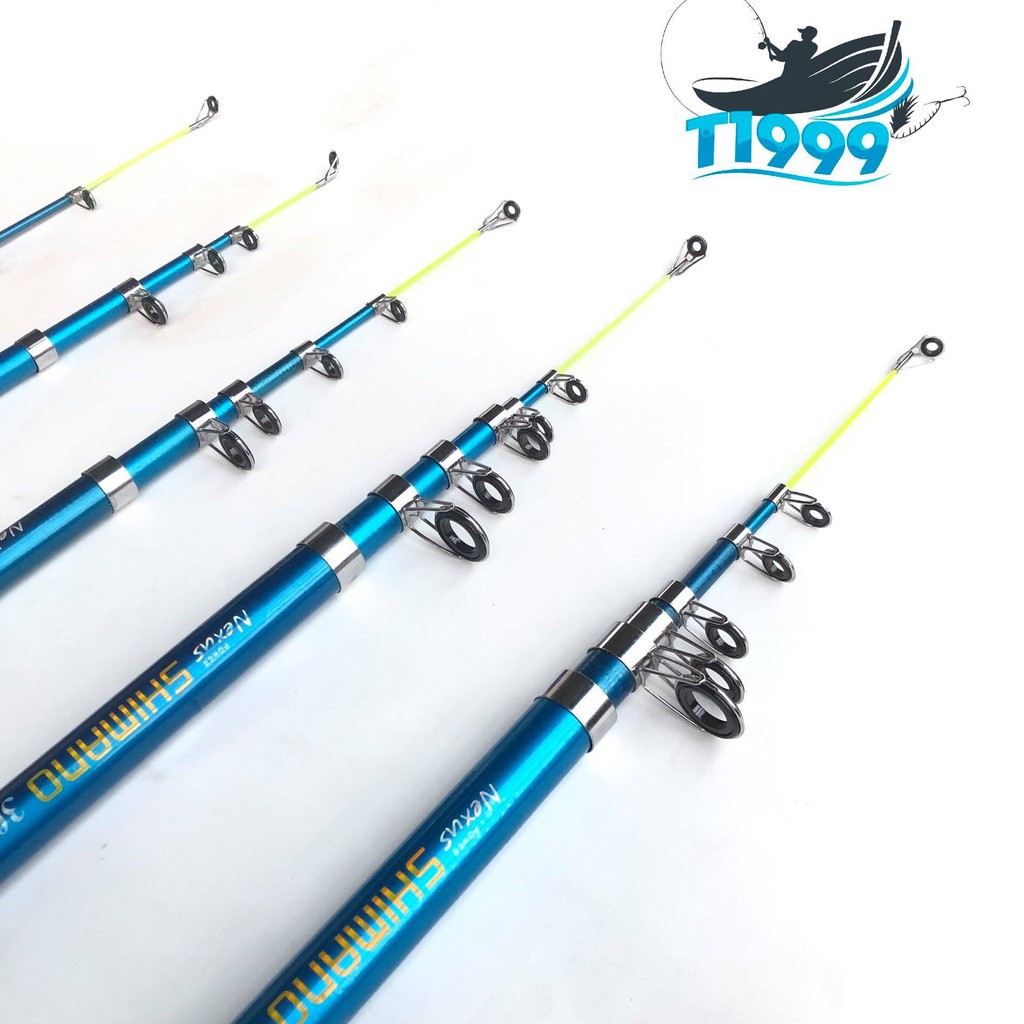 Cần câu máy Shimano chất liệu carbon ngọn đặc tải cá siêu khỏe (Màu xanh)