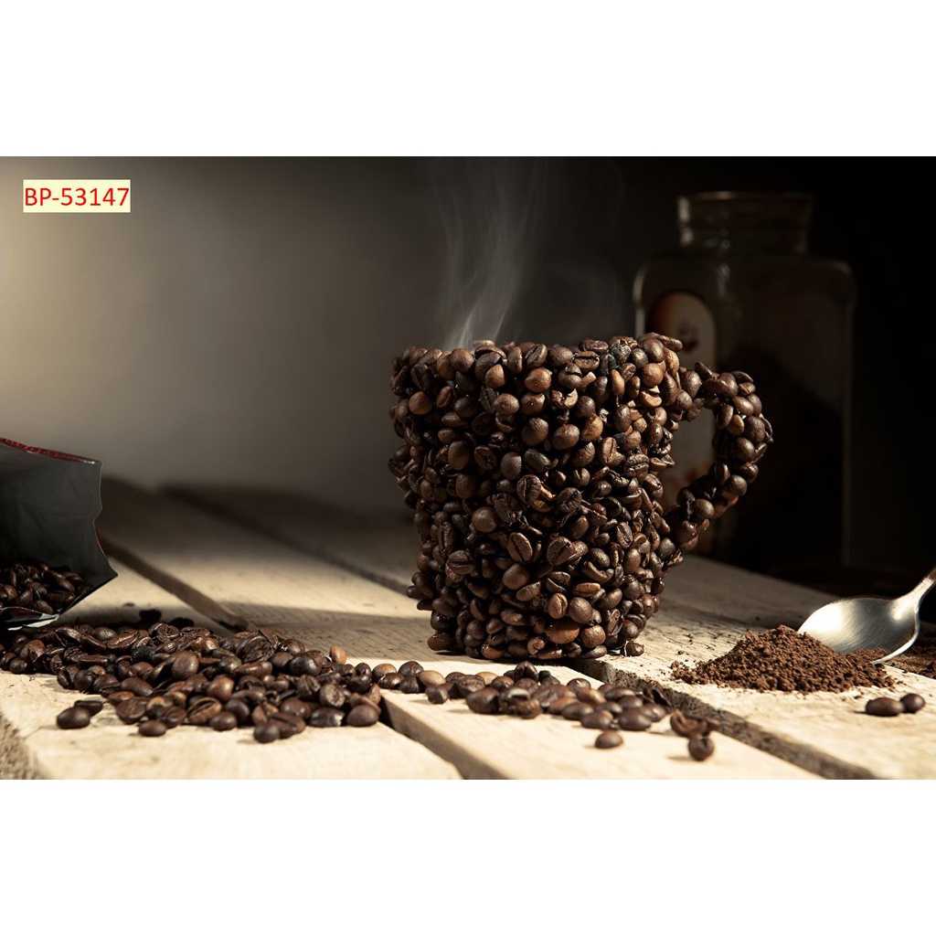 Tranh dán tường quán ăn Quán Cafe, Trà Sữa, Trang Trí Cửa Hàng