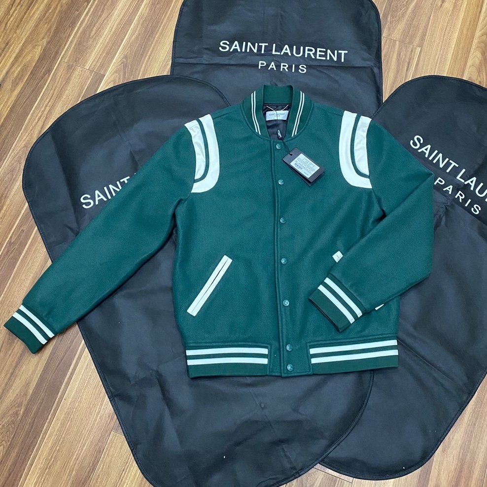 Áo khoác Nam Nữ ☀ ĐỦ SIZE 45-85 KG ☀ Áo khoác bomber teddy Saint Laurent [ 83TC ]