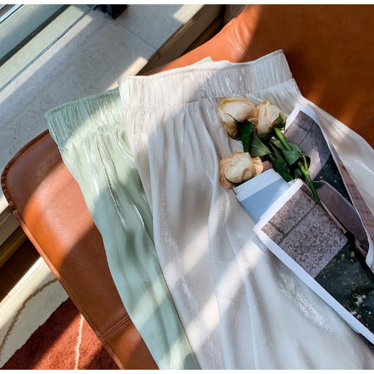 [Mã CBS1403B hoàn 10% tối đa 30K xu đơn 200K] Váy xếp ly, váy dài trơn satin, đồng màu cộng size | BigBuy360 - bigbuy360.vn