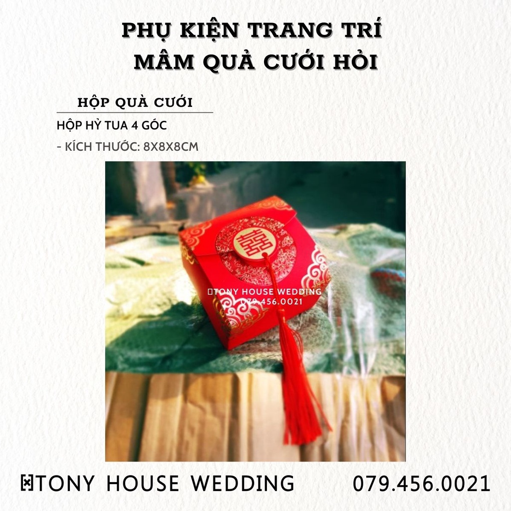 HỘP BÁNH CƯỚI - HỘP QUÀ TẶNG ĐÁM CƯỚI CAO CẤP - TONY HOUSE