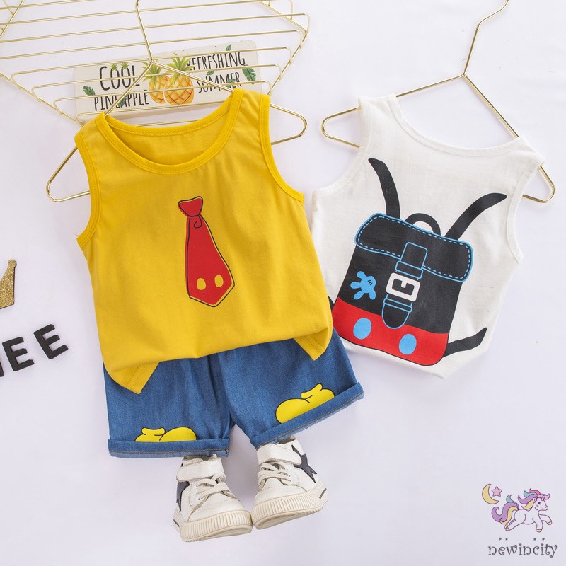 Set Áo Thun 3 Lỗ &amp; Quần Short Cho Bé Trai