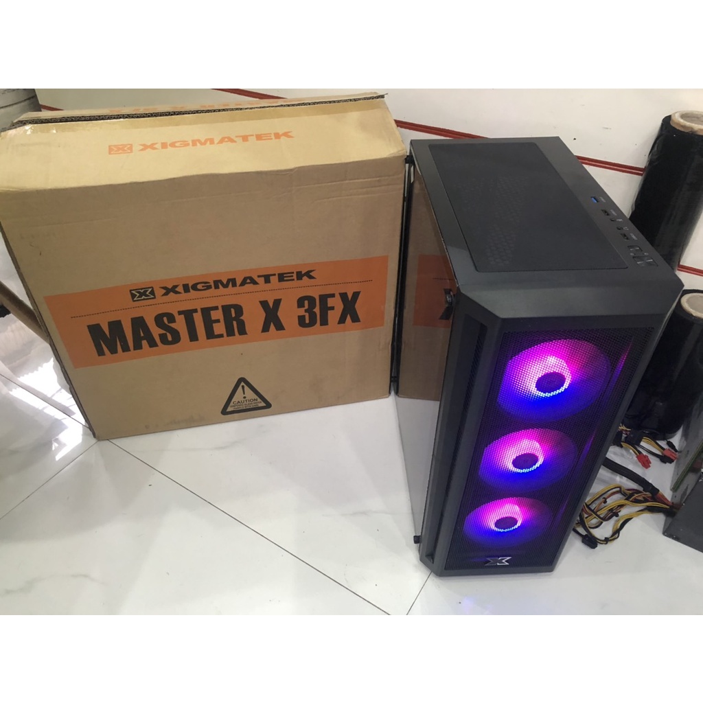 Vỏ Case(vỏ máy tính) Xigmatek Master X 3FX - 3 Fan RGB Lắp Sẵn - Mới Chính Hãng Mai Hoàng