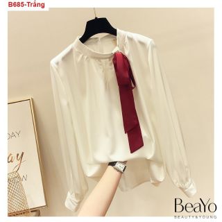 Halo. Áo sơ mi cổ nơ
