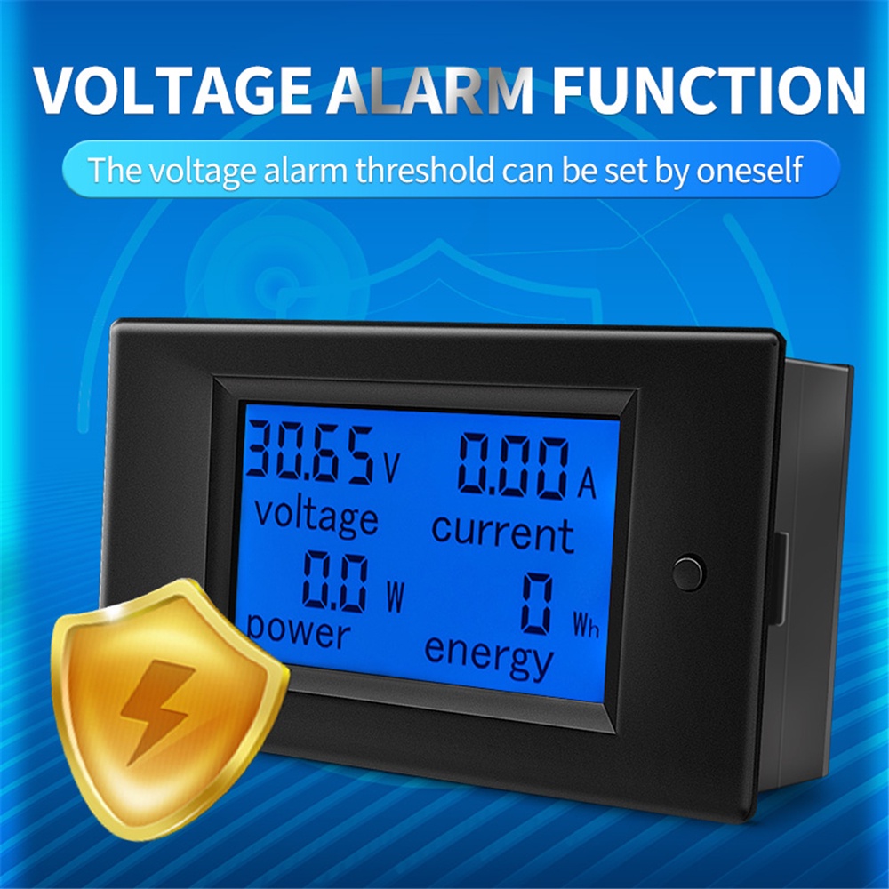 DIYMORE Vôn Kế Màn Hình LCD Lớn PZEM-051 DC6.5-100V 100A